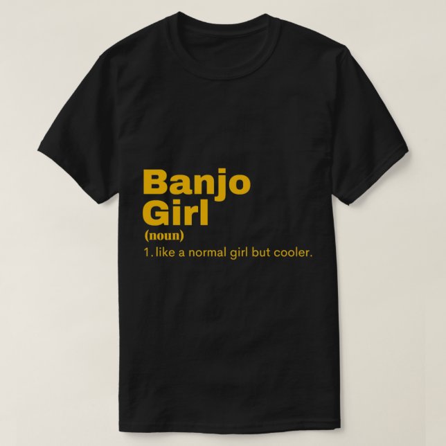 Banjo Girl - Banjo T-Shirt (Design framsida)