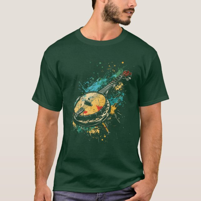 Banjo Graffiti rolig T Shirt (Framsida)