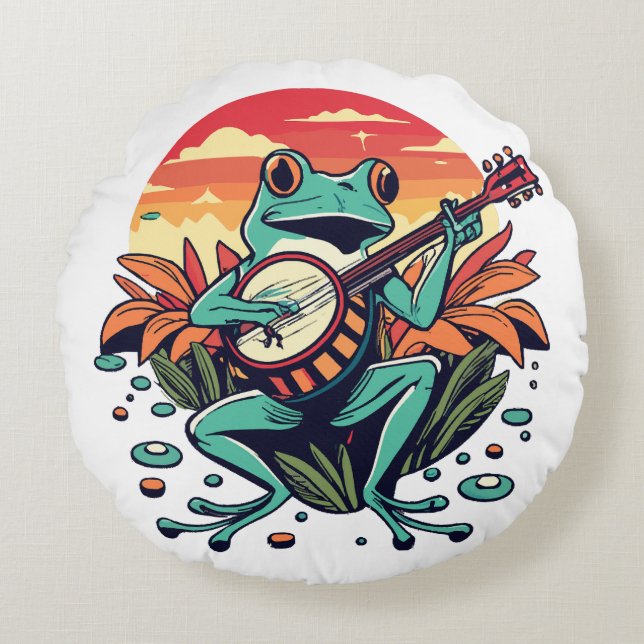 Banjo Groda Rund Kudde (Framsidan)