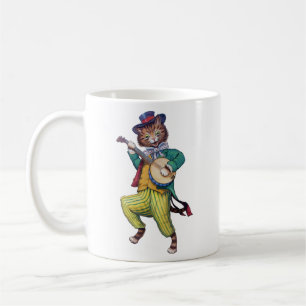 Banjo (Guitar) Player Cat, Louis Wain Kaffemugg