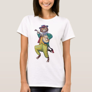 Banjo (Guitar) Player Cat, Louis Wain T Shirt