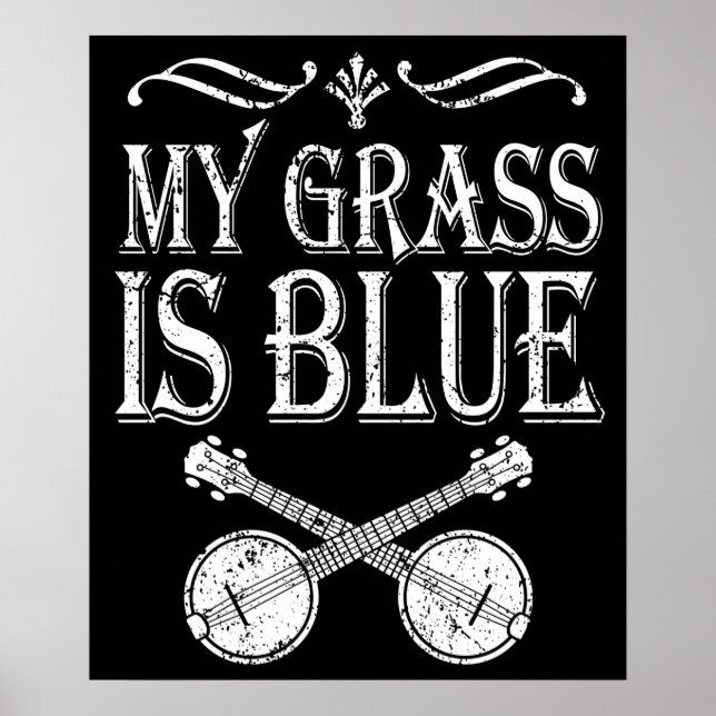 Banjo Heartslag Bluegräs Gift Land Music Banjo Poster (Framsidan)