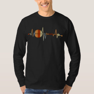 Banjo Heartslag Bluegräs Gift Land Music Banjo T Shirt