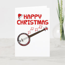 Banjo julkort Banjoist Musician Tack Kort