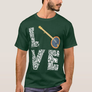 Banjo kärlek Bluegrass Country Musik Instrument Kä T Shirt