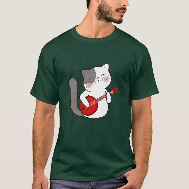 Banjo Katt vänner T Shirt (Framsida)