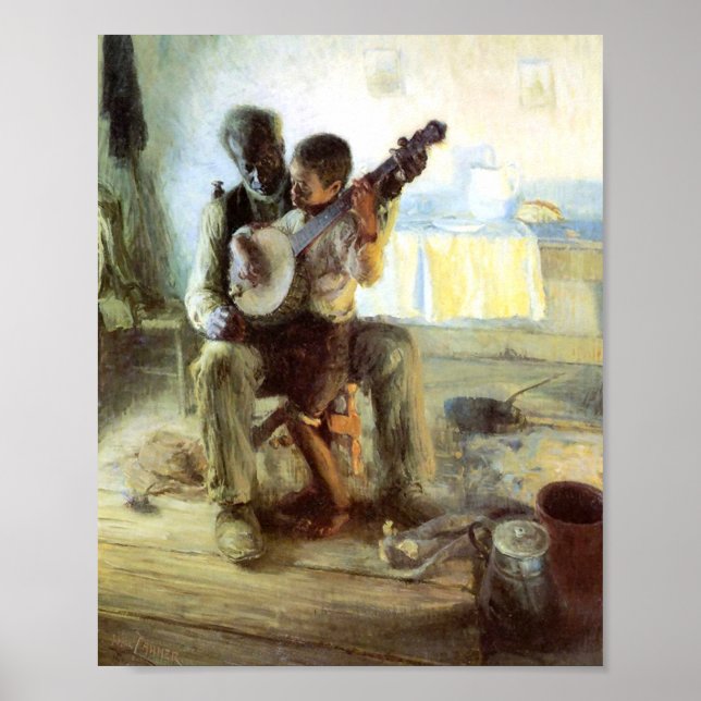 Banjo Lesson av Henry Ossawa Tanner Poster (Framsidan)