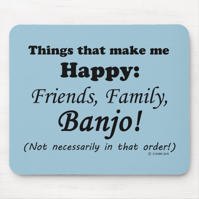 Banjo Makes Me Lycklig Musmatta (Framsidan)