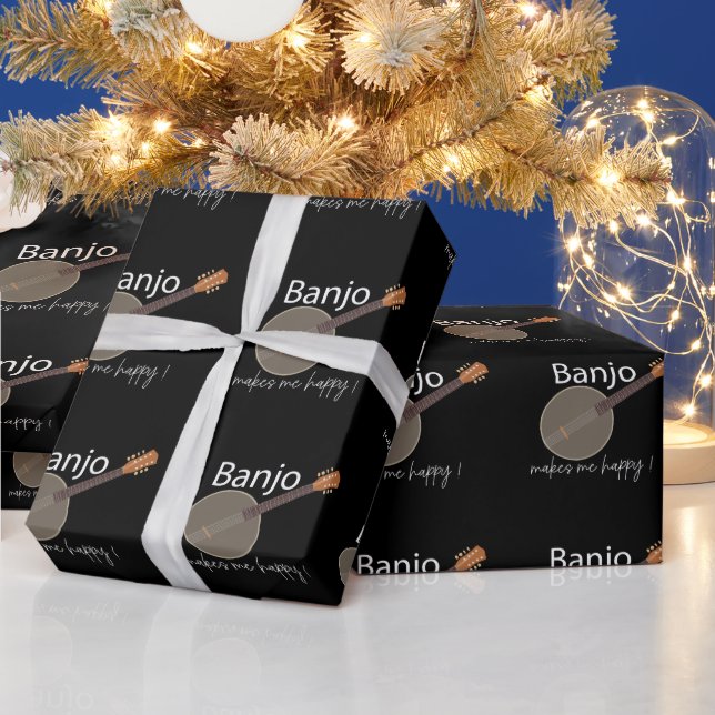 Banjo Makes Me Lycklig Presentpapper (Helgdagar)