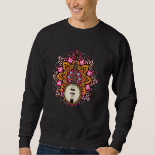 Banjo Mandala Music Genre Musician Land Music B Lång Ärmad Tröja
