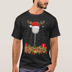 Banjo Music Älskare Julafton Gift Santa Hat Banjo T Shirt