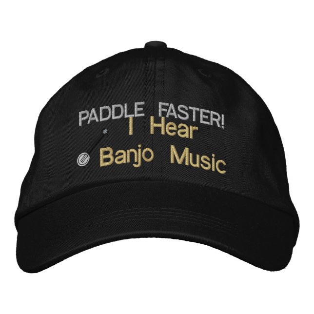Banjo Music Embroized Hat Broderad Keps (Framsida)