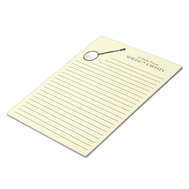 Banjo Musician Teacher Anteckningsblock (Vinklad)