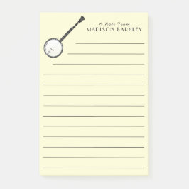 Banjo Musician Teacher Post-it Block