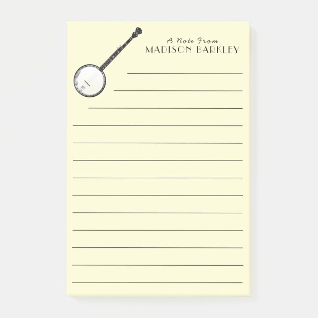 Banjo Musician Teacher Post-it Block (Framsida)