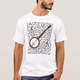 Banjo Musik noter Banjoist Musician T Shirt