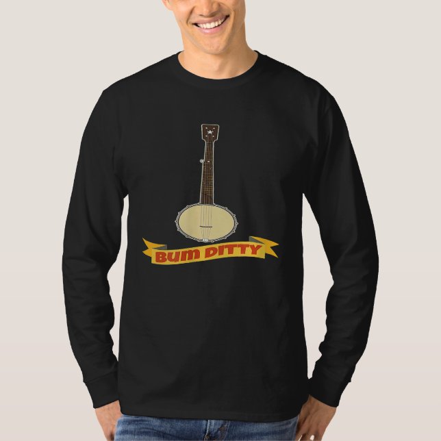 Banjo Old Time Open Back Clawhammer Banjo Bum Ditt T Shirt (Framsida)