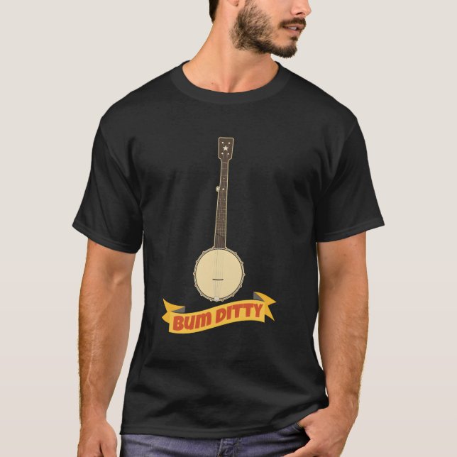 Banjo Old Time Open Back Clawhammer Banjo Bum-Ditt T Shirt (Framsida)