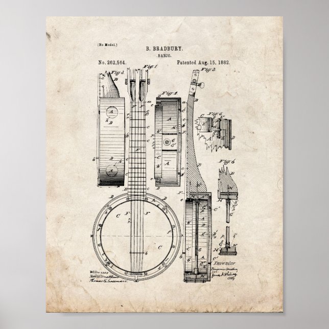 Banjo Patent - gammalt utseende Poster (Framsidan)