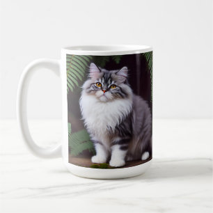 Banjo Persian: A Fluffy Grått and White Delight Kaffemugg