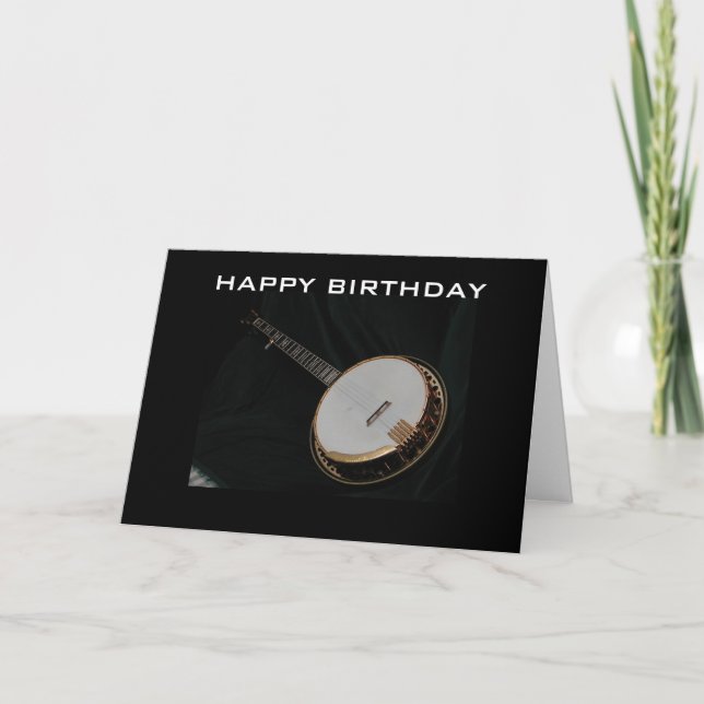 BANJO PICKERS BIRTHDAY GREETING CARD KORT (Framsida)