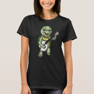 Banjo Picking Turtle Cute Terrapin Music Graphic 1 T Shirt