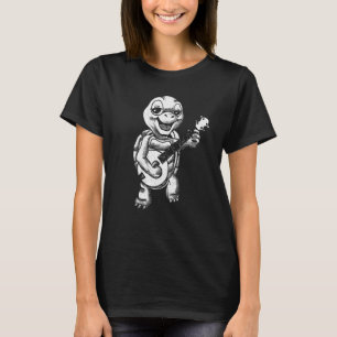 Banjo Picking Turtle Cute Terrapin Music Graphic T Shirt