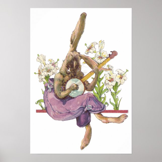 Banjo Play Bunny Poster (Framsidan)