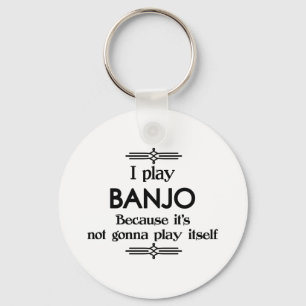 Banjo - Play Itself Funny Deco Music Nyckelring