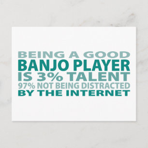 Banjo Player 3 % Talent Vykort