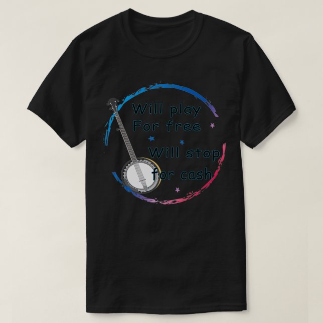 Banjo Player Bluegräs 40 år T Shirt (Design framsida)