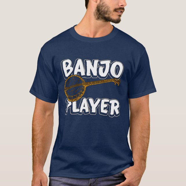 Banjo Player Musical Instrument Kärlek Folk Music T Shirt (Framsida)