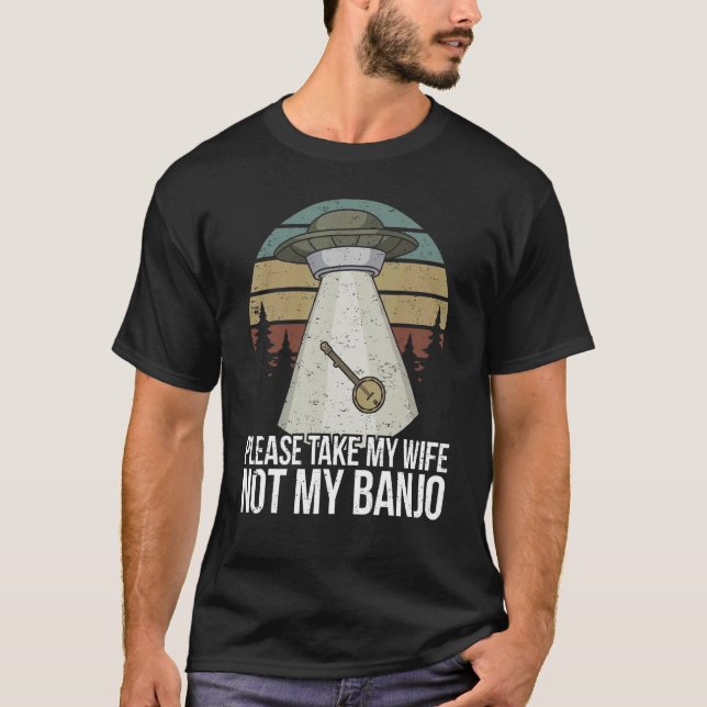 Banjo Player tar inte min Banjo T Shirt (Framsida)