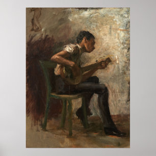 Banjo Player - Thomas Eakins Fine Art Poster