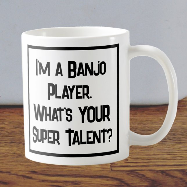 Banjo Player Toppen Talent. Kaffe Mugg (Skapare uppladdad)