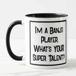 Banjo Player Toppen Talent. Två tonkaffe Mugg