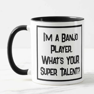 Banjo Player Toppen Talent. Två tonkaffe Mugg