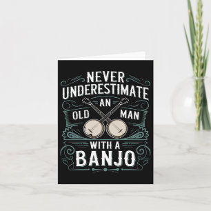 Banjo Player underskattar aldrig en gammal man med Kort