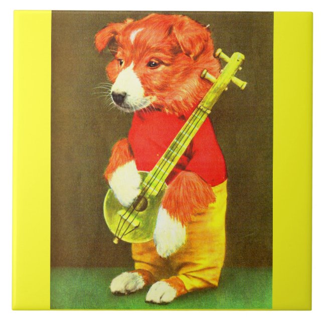 Banjo puppy kakelplatta (Framsidan)