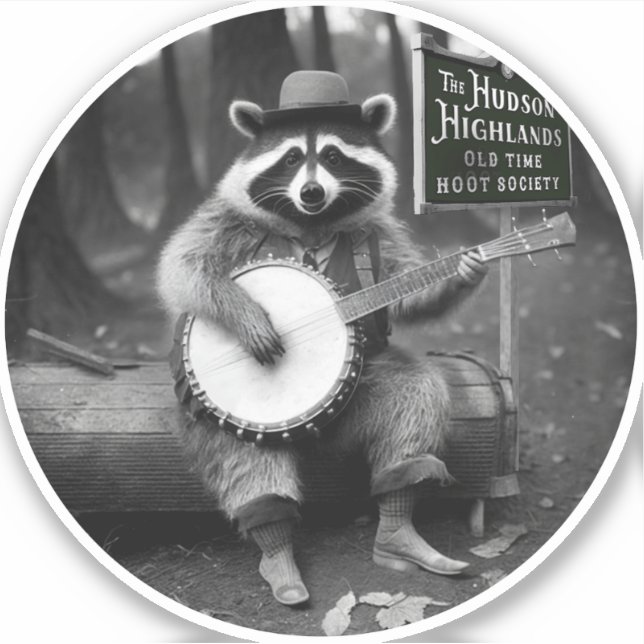Banjo Raccoon Klistermärken (Framsida)