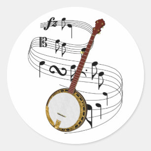 Banjo Runt Klistermärke