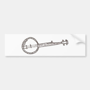 Banjo Sketch Klistermärke