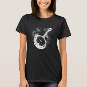 Banjo Sketch Stringed Instrument T Shirt
