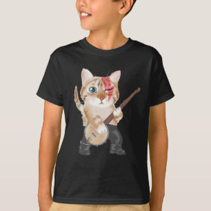 Banjo spelar Cat Folk Land Music Älskare T Shirt