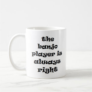 banjo-spelare alltid höger kaffe mugg