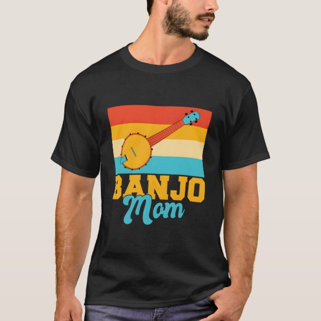 Banjo-spelare Banjo-mamma T Shirt (Framsida)