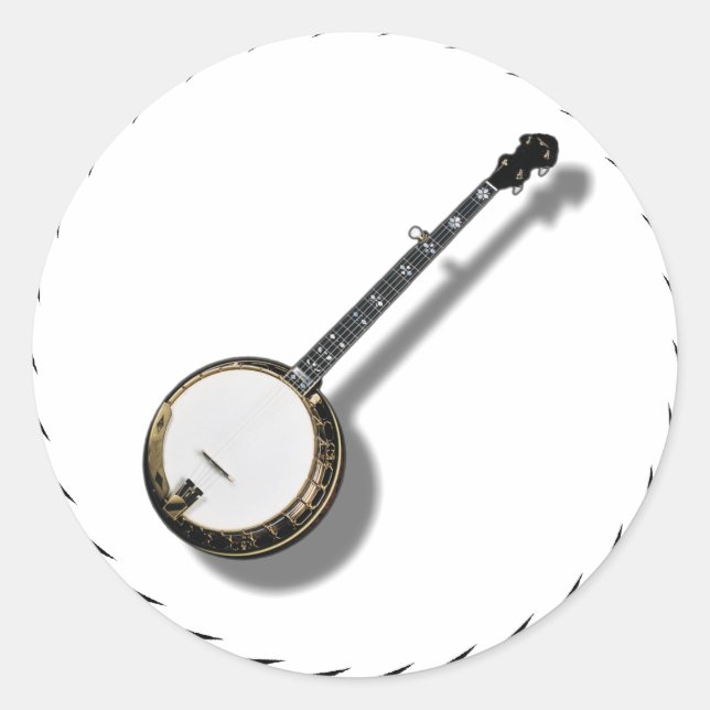 BANJO-STICKER RUNT KLISTERMÄRKE (Framsida)