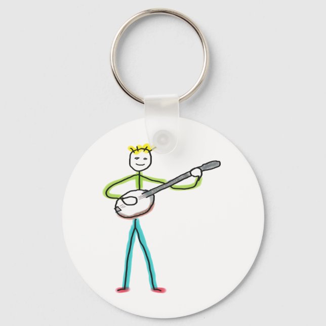Banjo Stickman Nyckelring (Framsida)