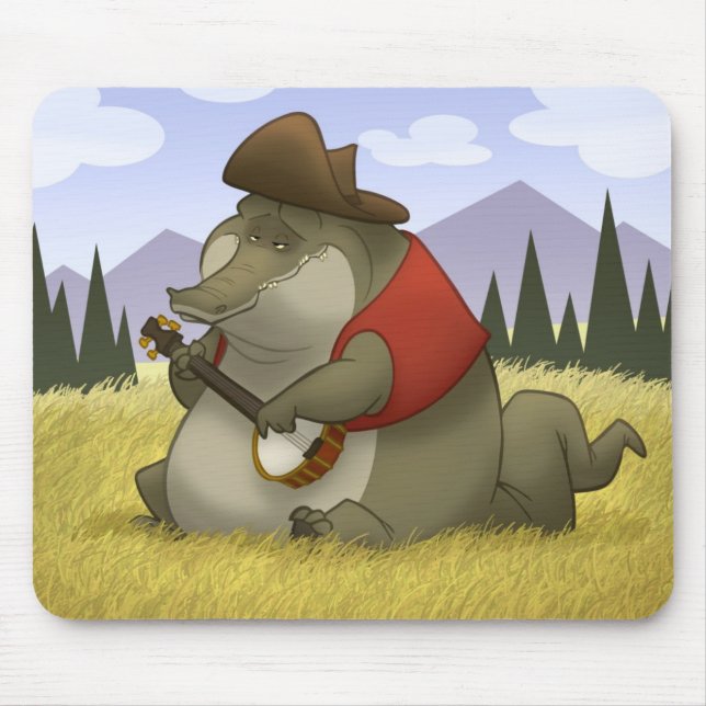 Banjo-Strummin' alligator Mousepad Musmatta (Framsidan)