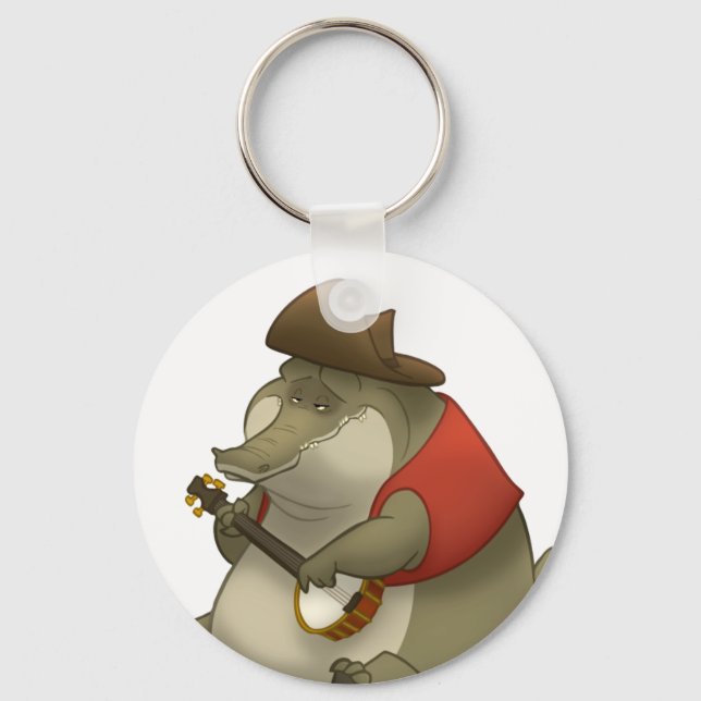 Banjo-Strummin" Gator Keychain Nyckelring (Framsida)